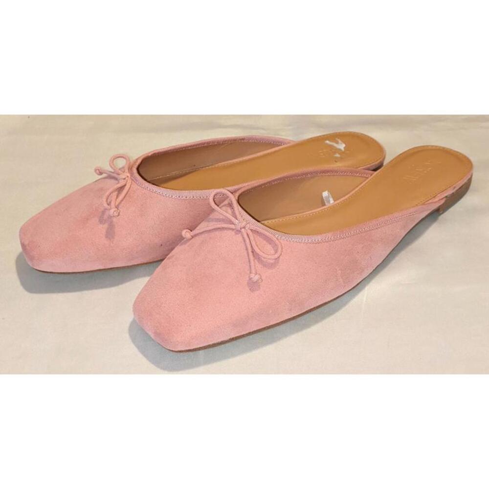 J. Crew Pink Suede Backless Ballet Flats - Picture 2 of 9